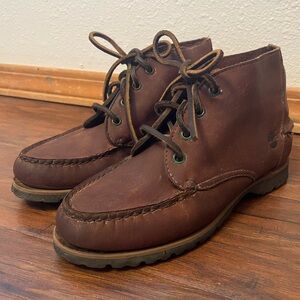 Vintage Timberland Brown Leather Moccasin Toe Chukka Boots Women’s 5.5 Youth 4Y
